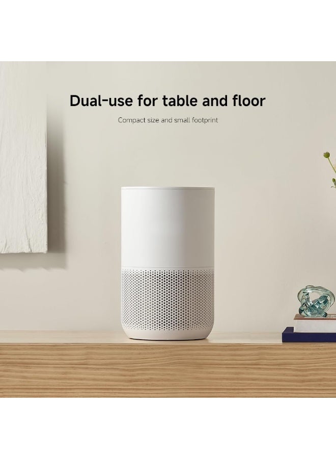 Mii Smart Air Purifier 4 Compact for Bedroom, Office, Desktop, with 48m² Coverage, Allergen Removal, 230m³/h PCADR, Smart App & Voice Control, White - Image 2